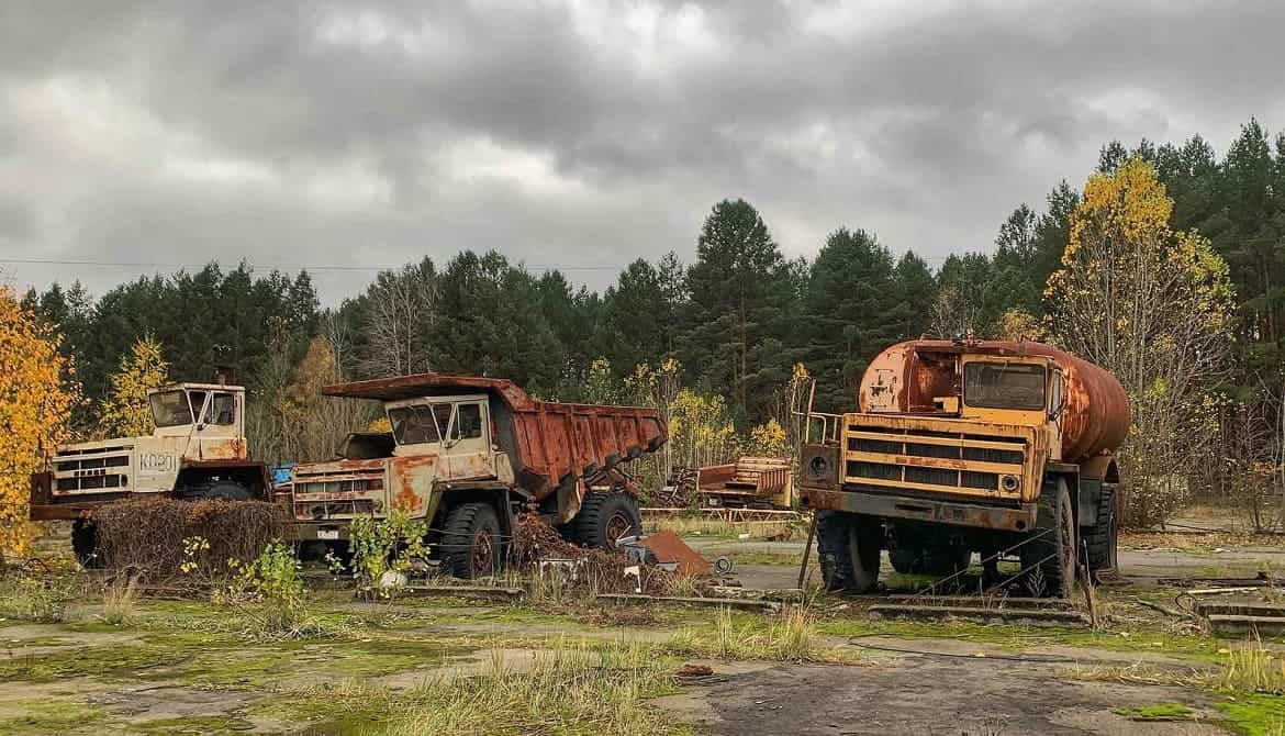 Chernobyl abandoned machinery